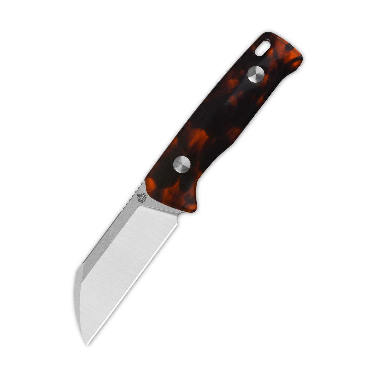 QSP Baby Penguin 14C28N blade Tortoise Resin handle with Clip Slip sheath