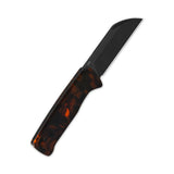 QSP Baby Penguin 14C28N blade Tortoise Resin handle with Clip Slip sheath