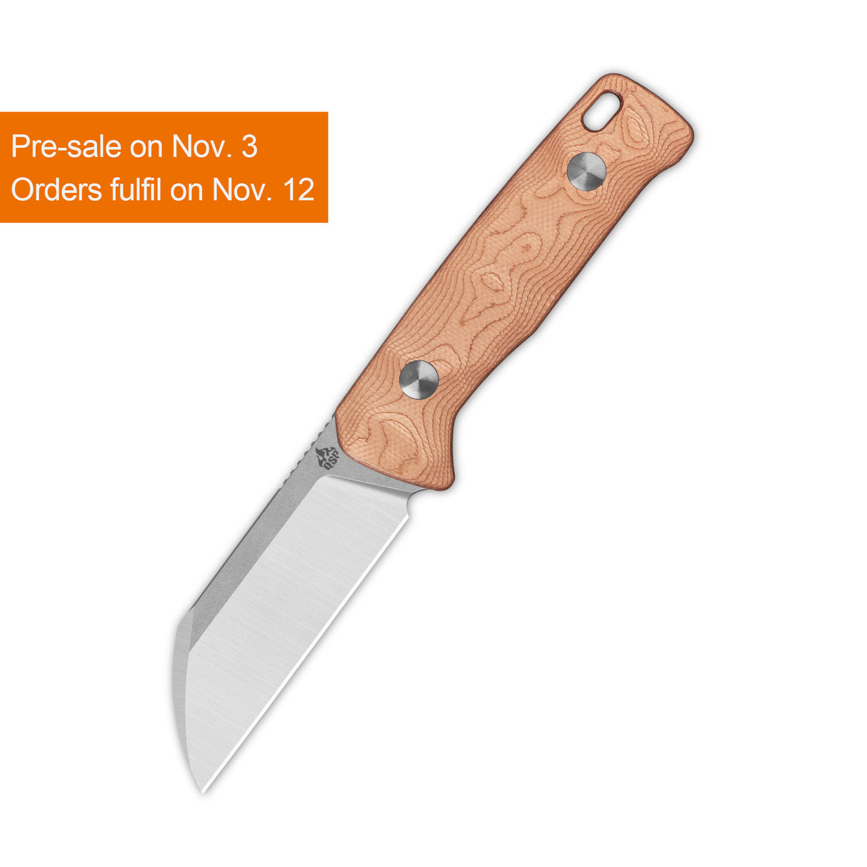 QSP Baby Penguin 14C28N blade G10 with copper foil handle with Clip Slip sheath