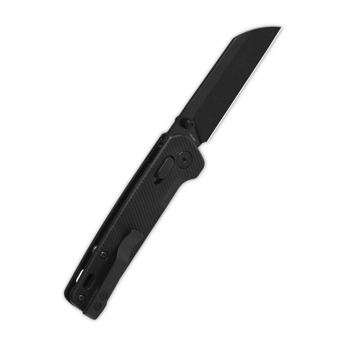 QSP Penguin Glyde Lock Pocket Knife 14C28N Blade Black FRN Handle