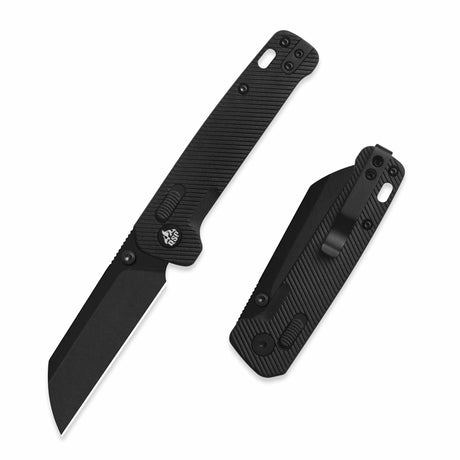 QSP Penguin Glyde Lock Pocket Knife 14C28N Blade Black FRN Handle