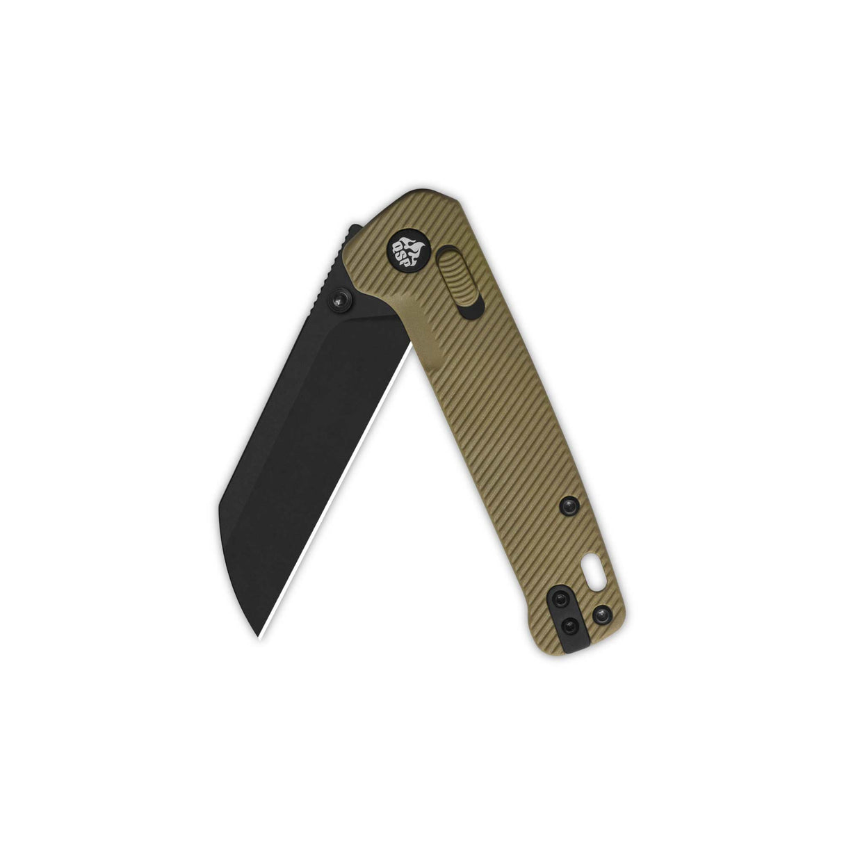 QSP Penguin Glyde Lock Pocket Knife 14C28N Blade Khaki FRN Handle