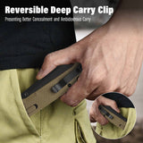 QSP Penguin Glyde Lock Pocket Knife 14C28N Blade Khaki FRN Handle