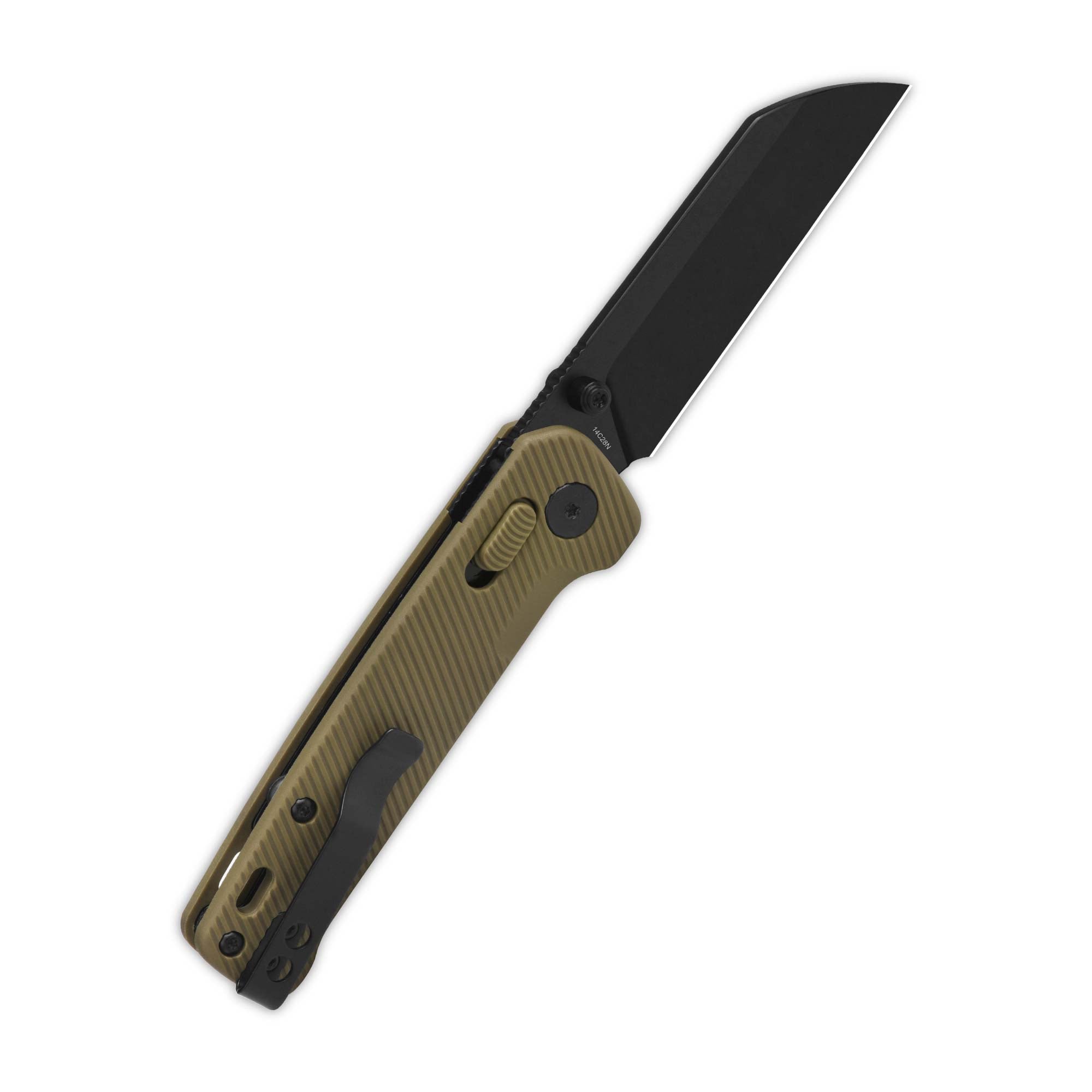 QSP Penguin Glyde | 14C28N Blade | Khaki FRN Handle – QSP KNIFE
