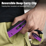 QSP Penguin Glyde Lock Pocket Knife 14C28N Blade Purple FRN Handle