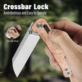 QSP Penguin Glyde Lock Pocket Knife 14C28N Blade G10 with Copper Foil Handle