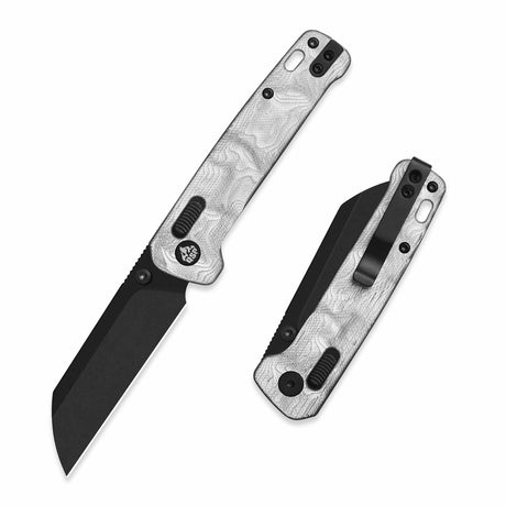 QSP Penguin Glyde Lock Pocket Knife 14C28N Blade G10 with Aluminum Foil Handle