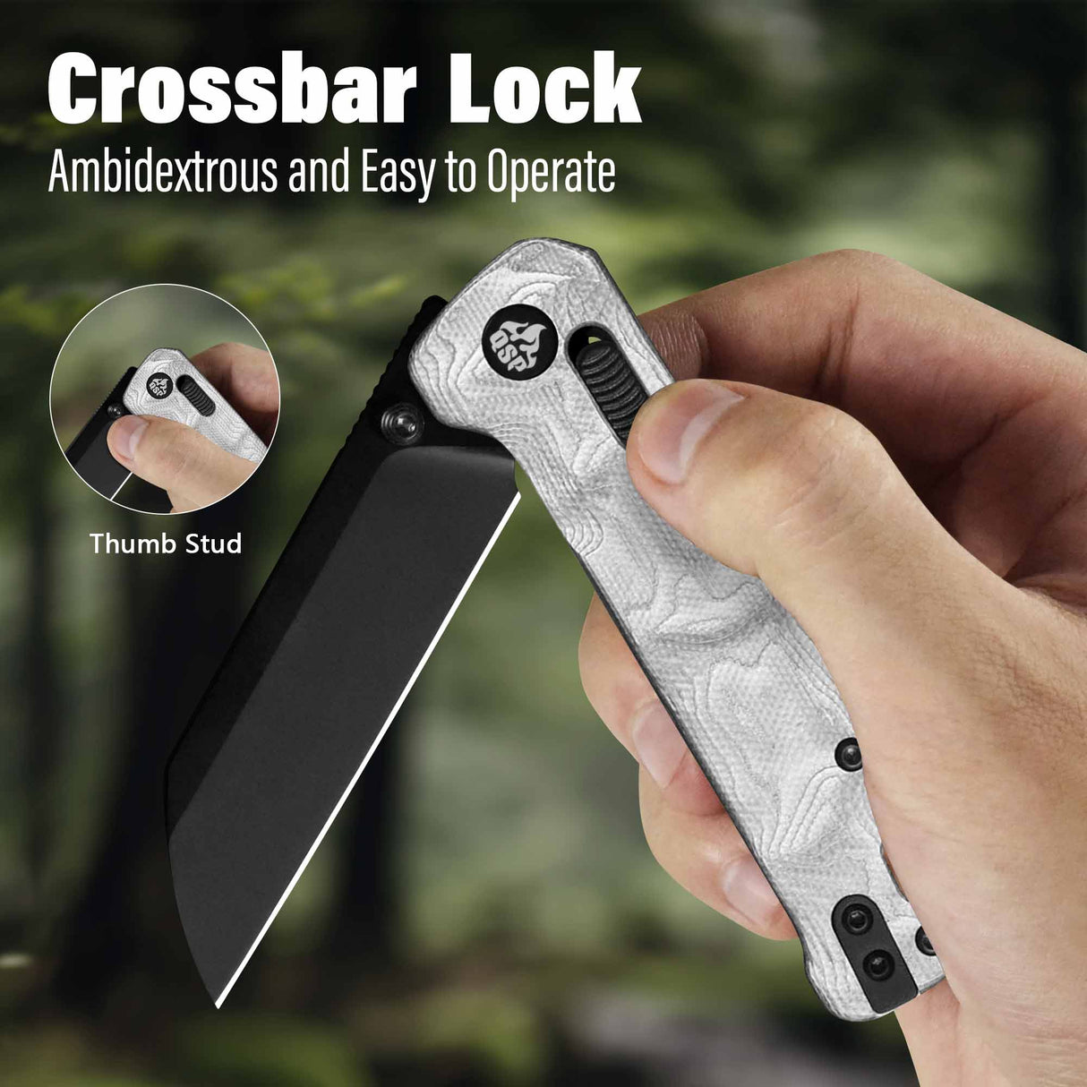 QSP Penguin Glyde Lock Pocket Knife 14C28N Blade G10 with Aluminum Foil Handle