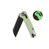 QSP Penguin Glyde Lock Pocket Knife 14C28N Blade Black Glow-in-the-dark resin Handle