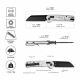 QSP Penguin Glyde Lock Pocket Knife 14C28N Blade G10 with Aluminum Foil Handle