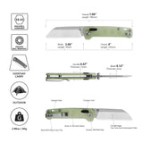 QSP Penguin Glyde Lock Pocket Knife 14C28N Blade Black Glow-in-the-dark resin Handle