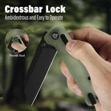 QSP Penguin Glyde Lock Pocket Knife 14C28N Blade Black Glow-in-the-dark resin Handle