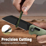 QSP Penguin Glyde Lock Pocket Knife 14C28N Blade Black Glow-in-the-dark resin Handle