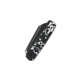 QSP Penguin slip joint knife with 20CV blade and white storm Fat Carbon handle.