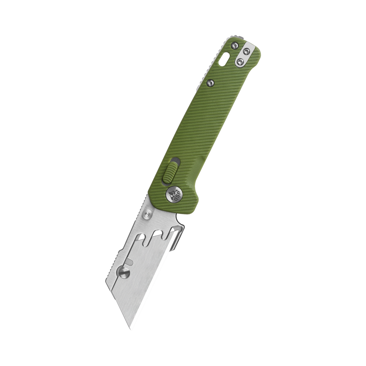 QSP Penguin Workmate Glyde Lock Utility Knife Stainless Steel Blade OD Green FRN Handle