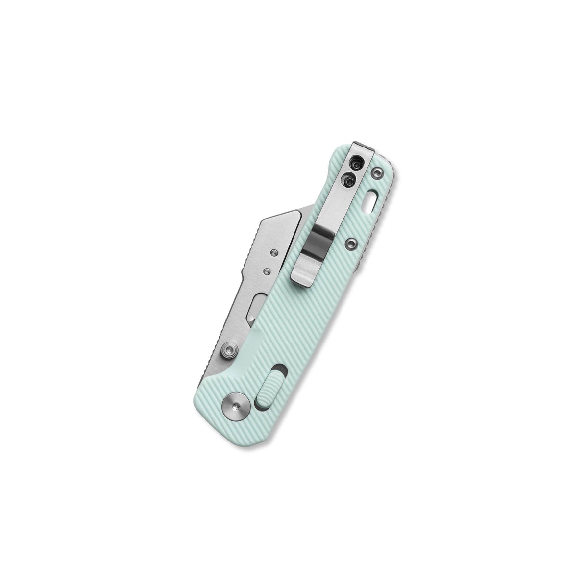 QSP Penguin Workmate Glyde Lock Utility Knife Stainless Steel Blade Ice Cream Blue FRN Handle