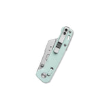 QSP Penguin Workmate Glyde Lock Utility Knife Stainless Steel Blade Ice Cream Blue FRN Handle