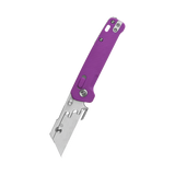 QSP Penguin Workmate Glyde Lock Utility Knife Stainless Steel Blade Purple FRN Handle