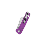 QSP Penguin Workmate Glyde Lock Utility Knife Stainless Steel Blade Purple FRN Handle