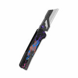 QSP Penguin Workmate Glyde Lock Utility Knife Stainless Steel Blade Black FRN Handle-Graffiti Edition