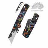 QSP Penguin Workmate Glyde Lock Utility Knife Stainless Steel Blade Black FRN Handle-Record Edition