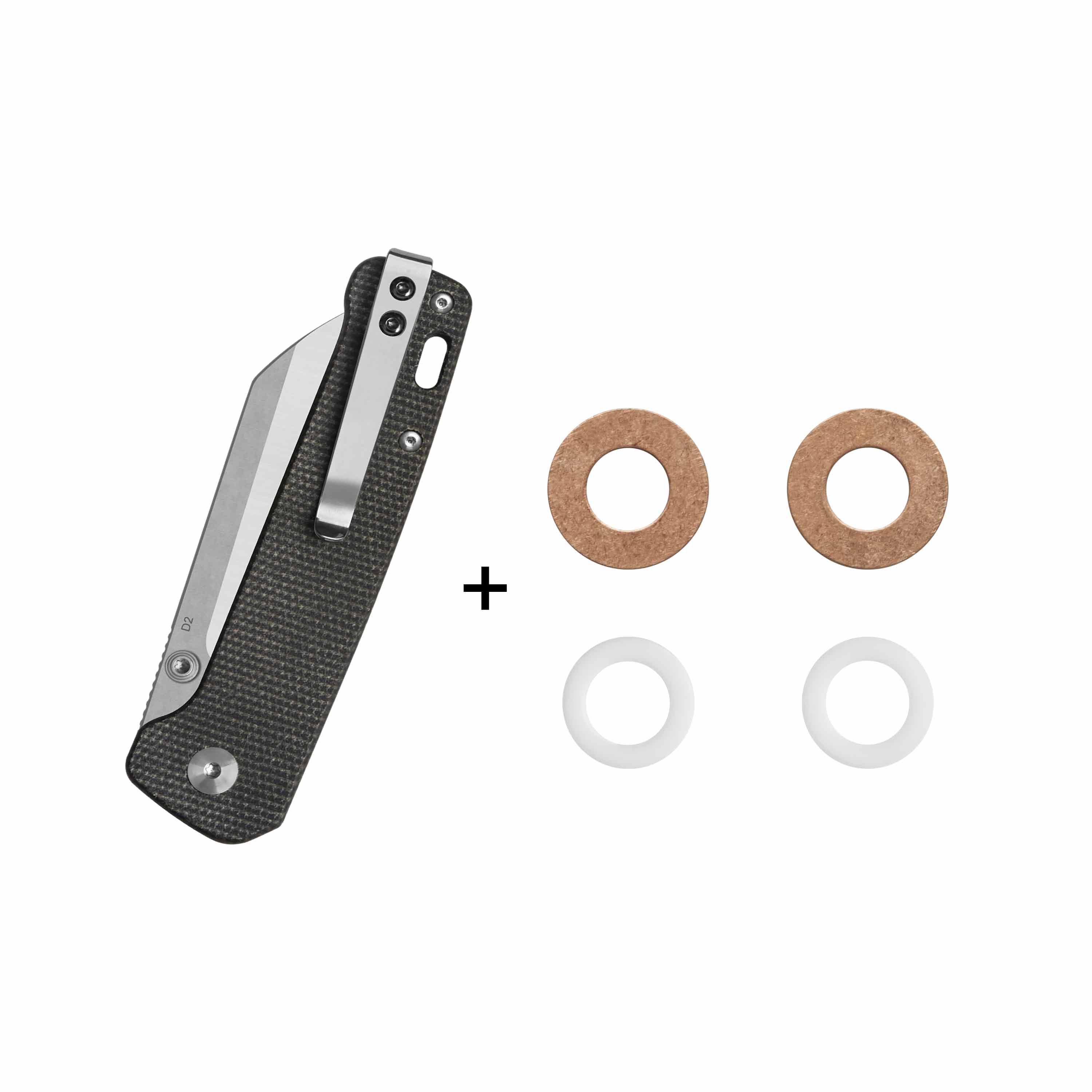 QSP Penguin V2 | D2 | Dark Brown Micarta | Liner Lock – QSP KNIFE