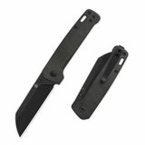 QSP Penguin V2 Liner Lock Pocket Knife D2 blade Dark Brown Micarta handle