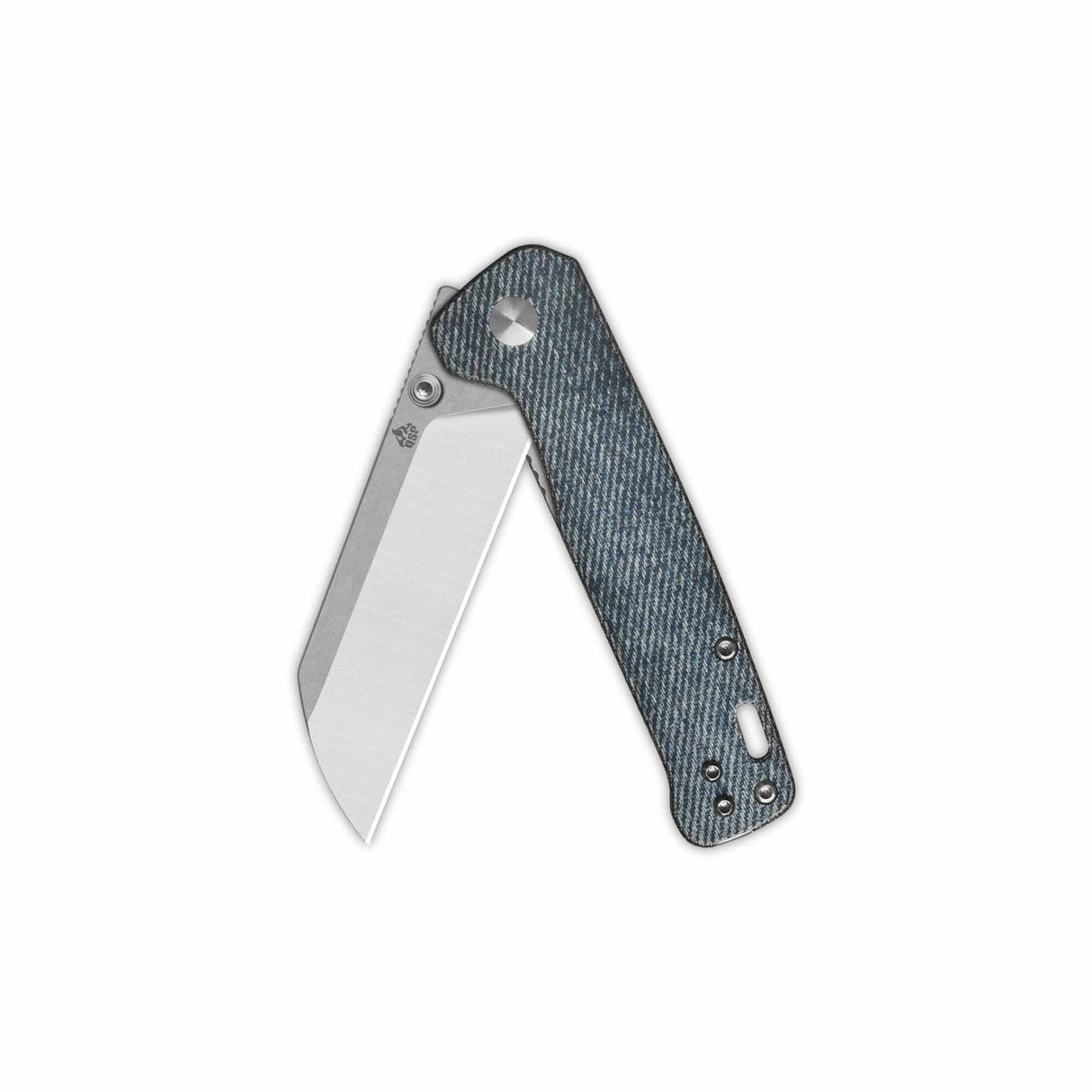 QSP Penguin V2 Liner Lock Pocket Knife D2 blade Denim Micarta handle