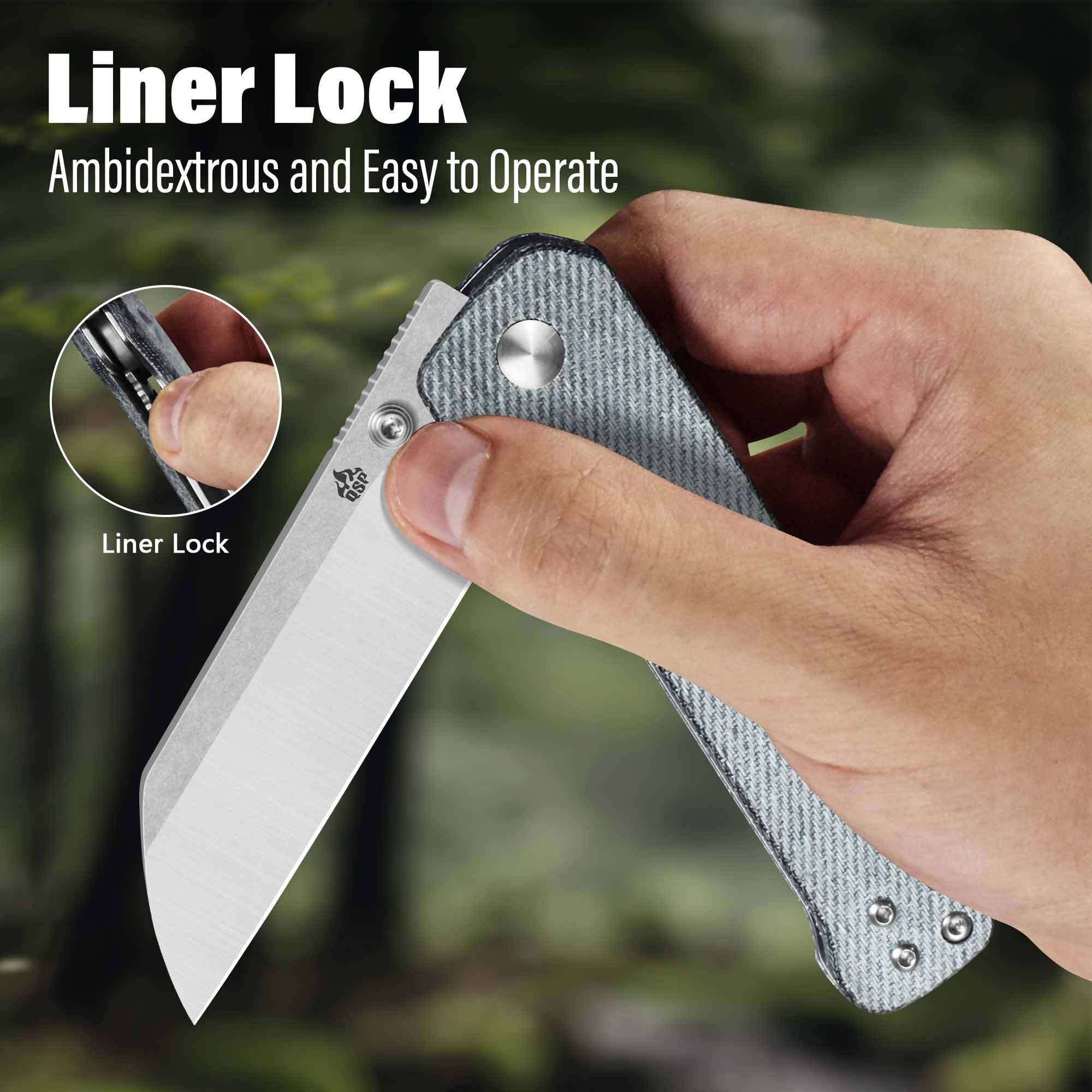QSP Penguin V2 | D2 | Denim Micarta | Liner Lock – QSP KNIFE