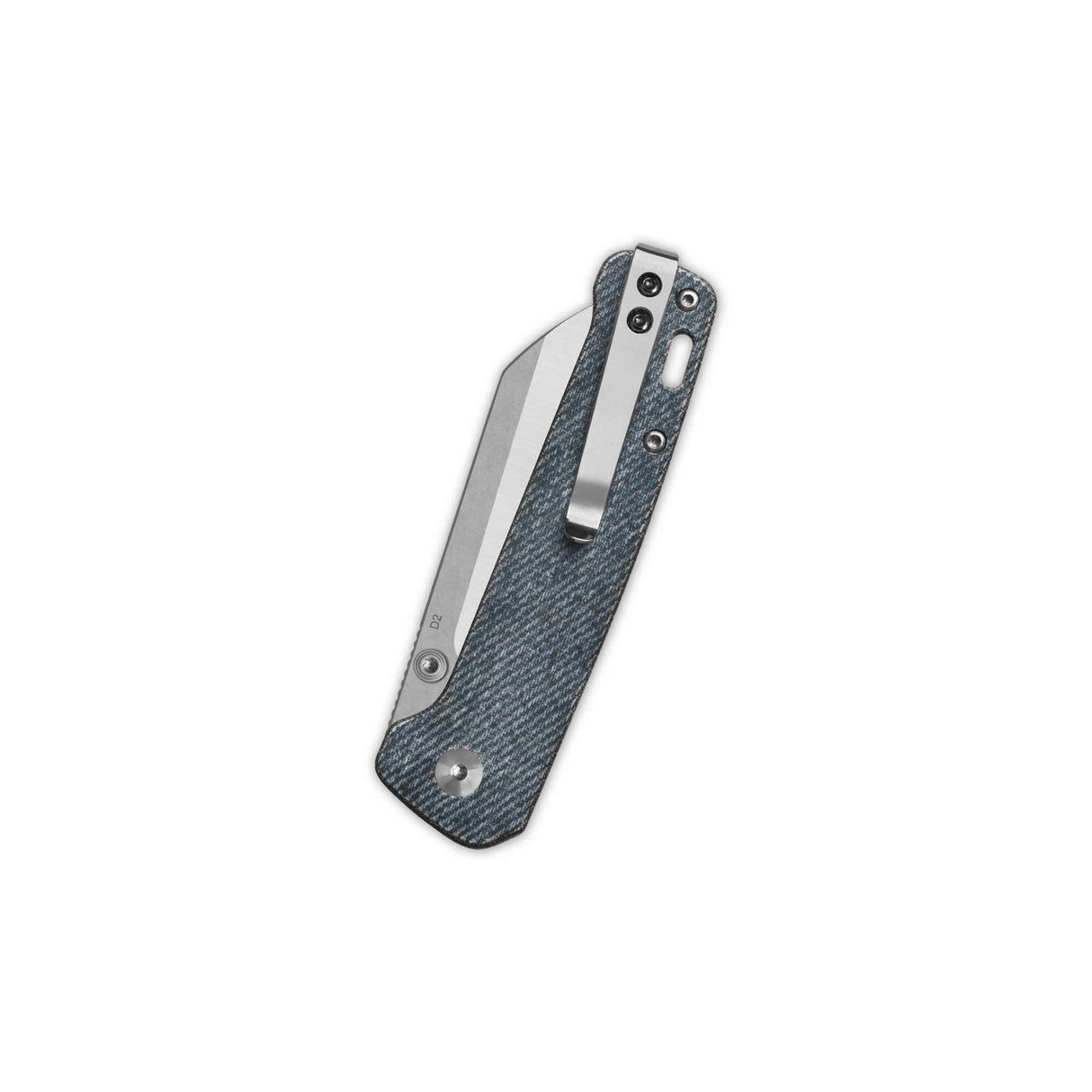 QSP Penguin V2 Liner Lock Pocket Knife D2 blade Denim Micarta handle