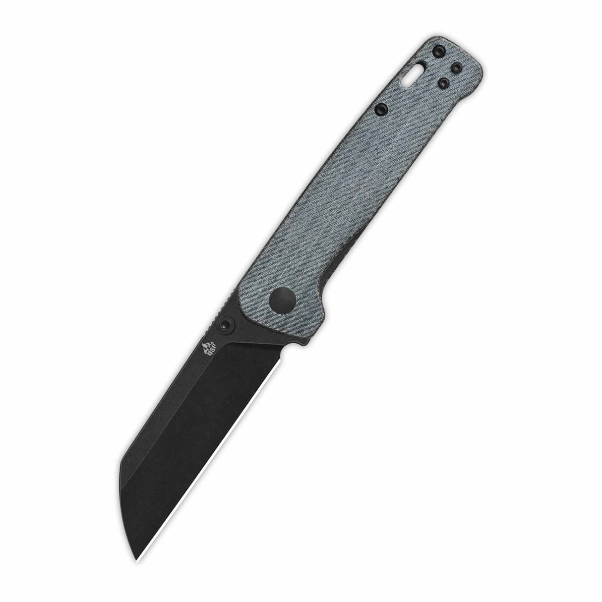 QSP Penguin V2 Liner Lock Pocket Knife D2 blade Denim Micarta handle
