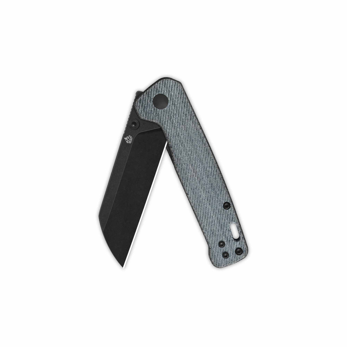 QSP Penguin V2 Liner Lock Pocket Knife D2 blade Denim Micarta handle