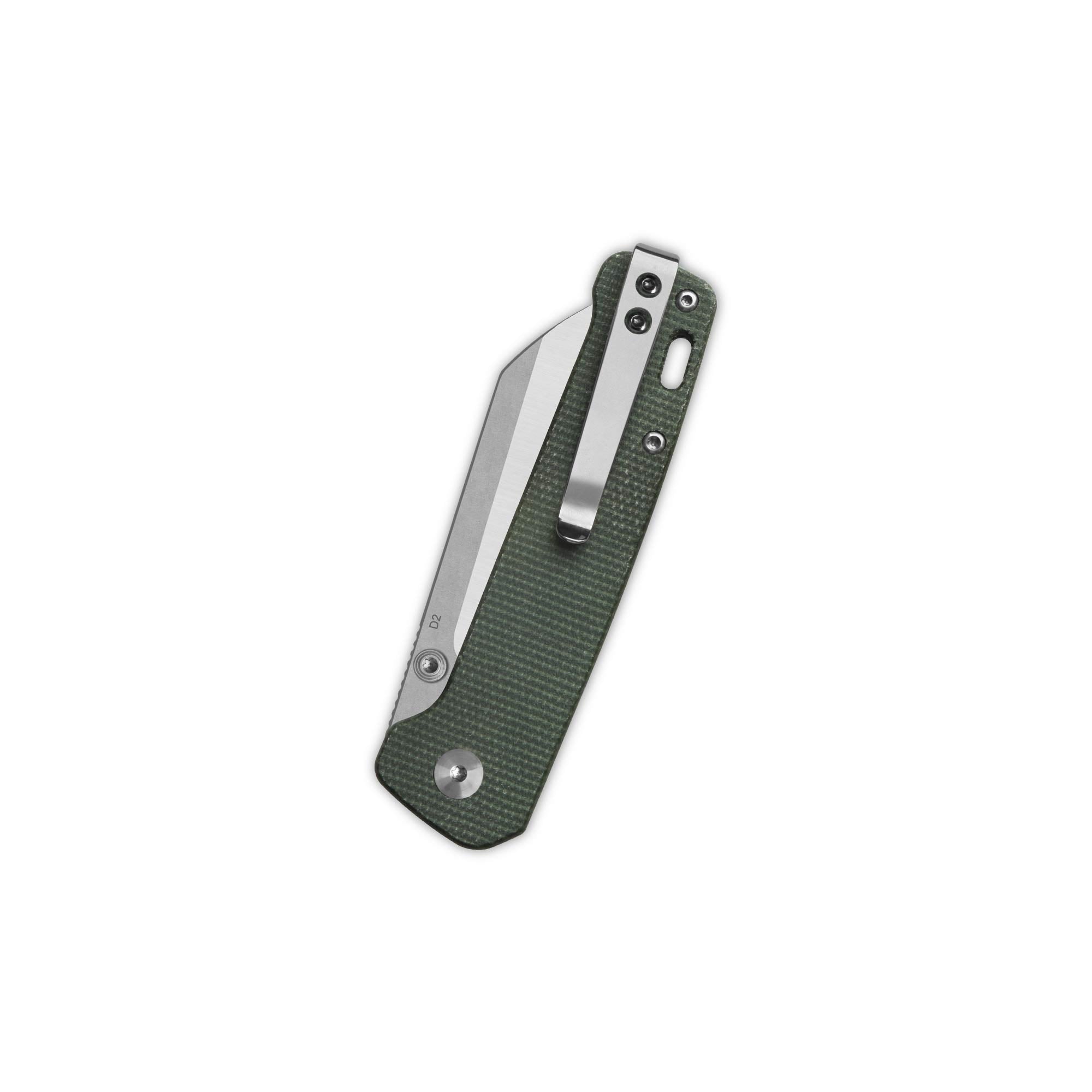 QSP Penguin V2 | D2 | Green Micarta | Liner Lock – QSP KNIFE