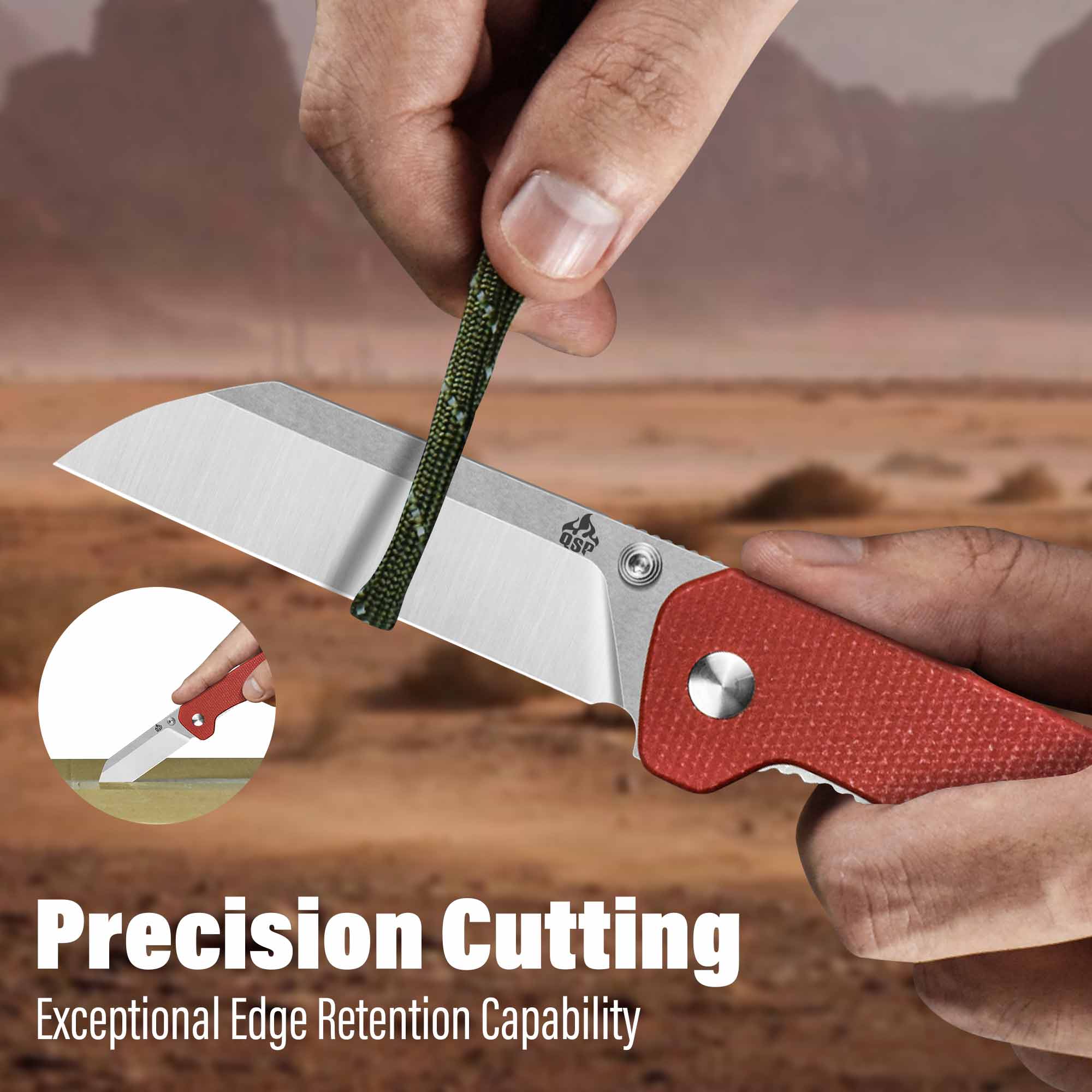 QSP Penguin V2 | D2 | Red Micarta | Liner Lock – QSP KNIFE