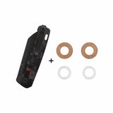 QSP Penguin V2 Liner Lock Pocket Knife D2 blade Red Shredded CF overlay G10 handle