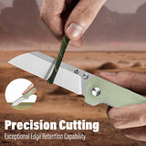 QSP Penguin V2 Liner Lock Pocket Knife D2 blade Jade G10 handle