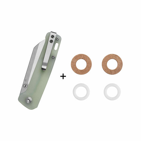 QSP Penguin V2 Liner Lock Pocket Knife D2 blade Jade G10 handle