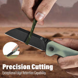 QSP Penguin V2 Liner Lock Pocket Knife D2 blade Jade G10 handle