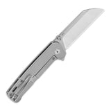 QSP Penguin Plus pocket knife showcasing titanium handle and sheepsfoot blade