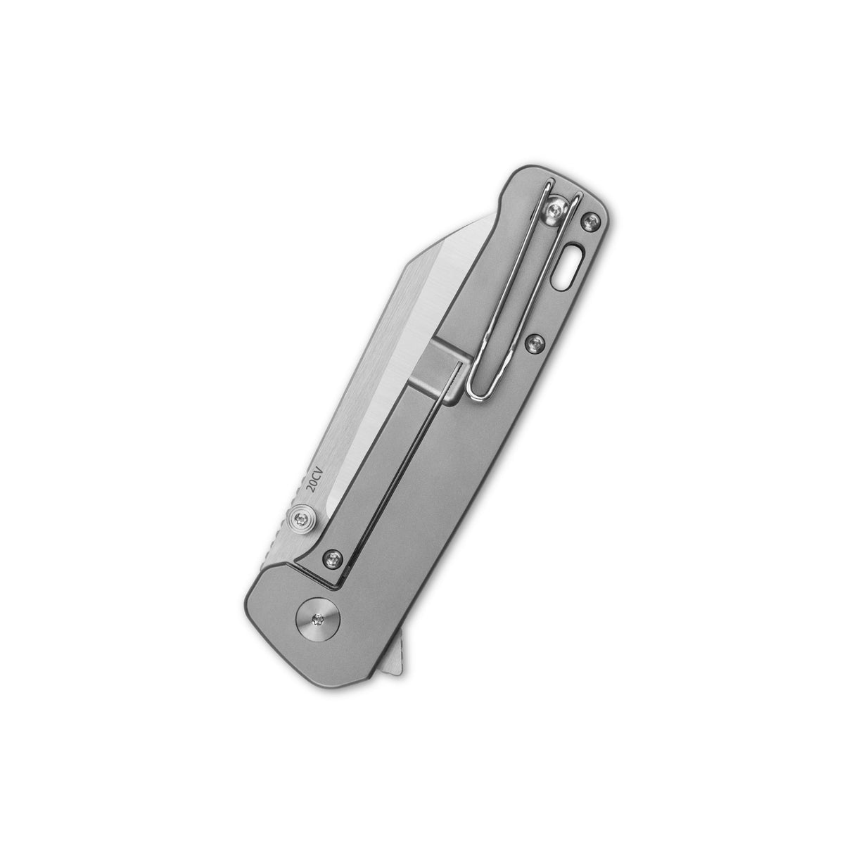 QSP Penguin Plus Frame Lock Pocket Knife 20CV Blade Aluminium Foil CF and Ti Handle