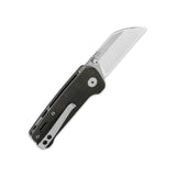 QSP Penguin Mini pocket knife with green Micarta handle and polished blade edge