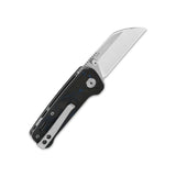 QSP Penguin Mini Liner Lock Pocket Knife 14C28N Blade Blue Shredded CF overlay G10 Handle