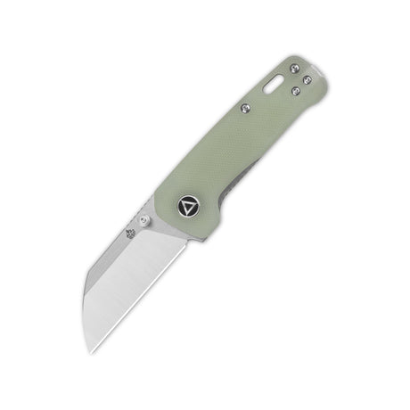 QSP Penguin Mini pocket knife with jade G10 handle and 14C28N blade