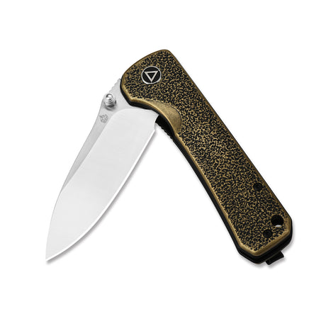 QSP Hawk Liner Lock Pocket Knife 14C28N Blade Brass Handle