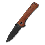 QSP Hawk Liner Lock Pocket Knife 14C28N Blade Wood Handles