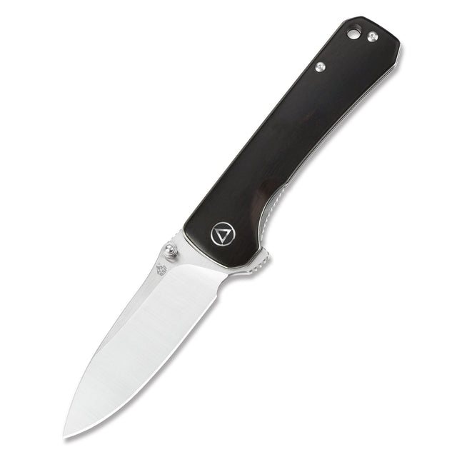 QSP Hawk Liner Lock Pocket Knife with Ebony Wood Handle