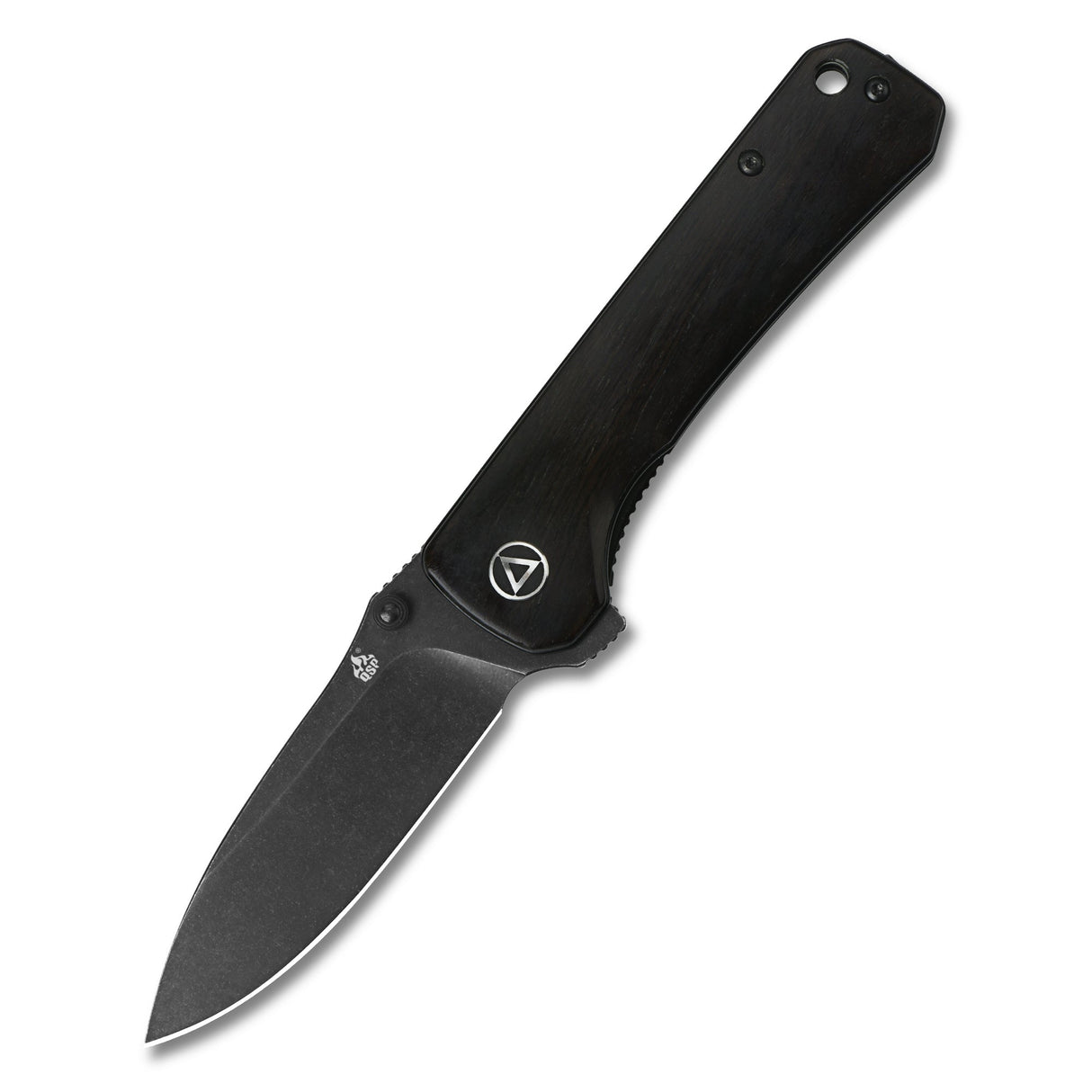 QSP Hawk Liner Lock Pocket Knife with 14C28N blade and ebony handle