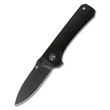 QSP Hawk Liner Lock Pocket Knife with 14C28N blade and ebony handle