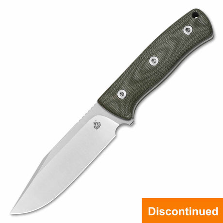 Discontinued QSP Bison V1 fixed blade knife with D2 blade and Micarta handle