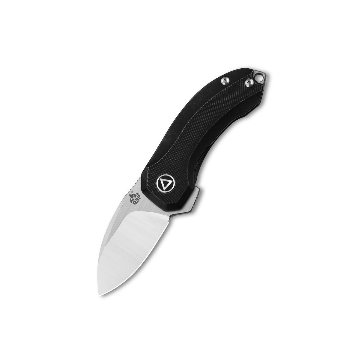 QSP Hamster pocket knife with S35VN blade and textured G10 handle, folded.